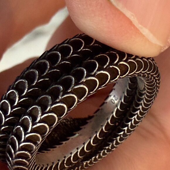 GUCCI Silver 925 Snake Ring - - 577294 J8400, sizes 20 & 21 - Picture 12 of 15
